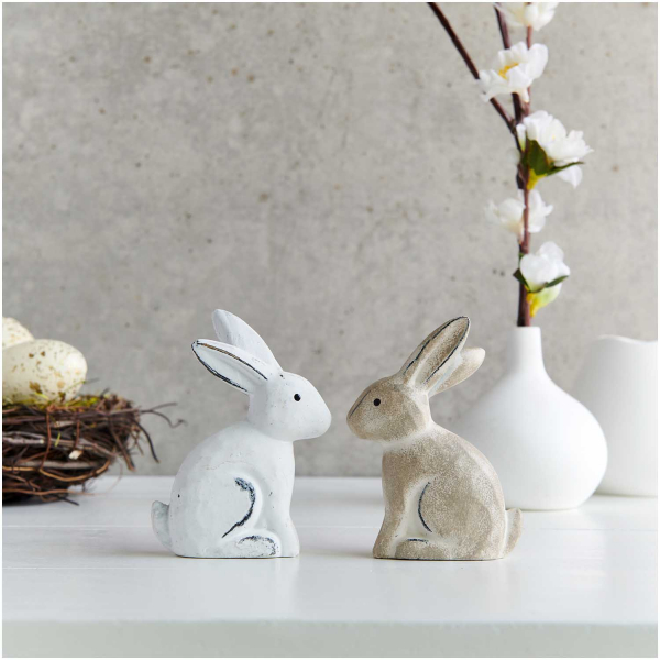 Hase aus Holz weiß Rico Design 